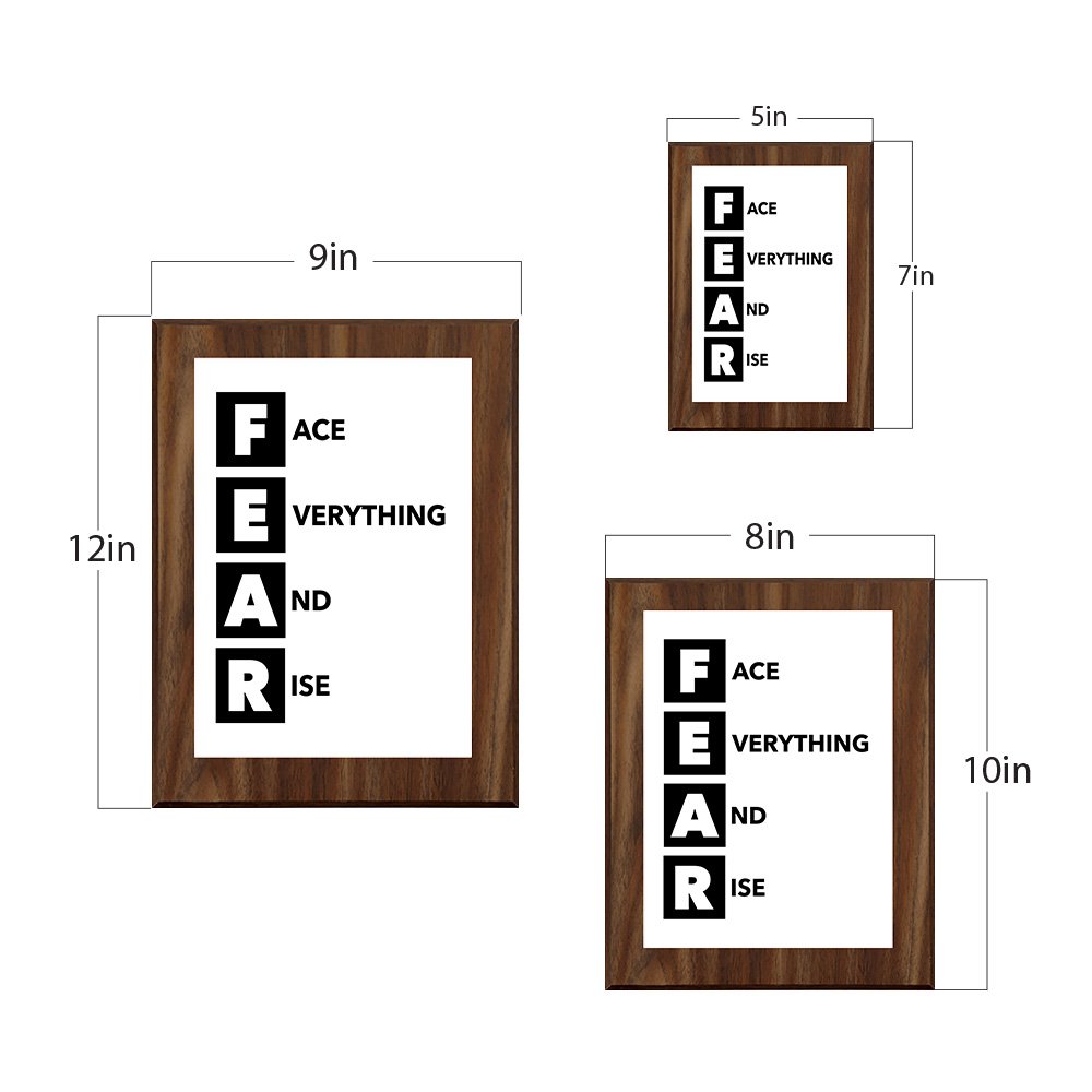 FEAR Decorative Wall Plaque | Motivational Home Decor