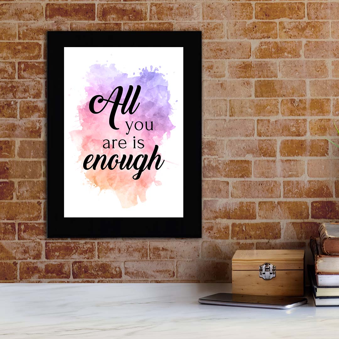 All You Are is Enough Decorative Wall Plaque (Full Color)