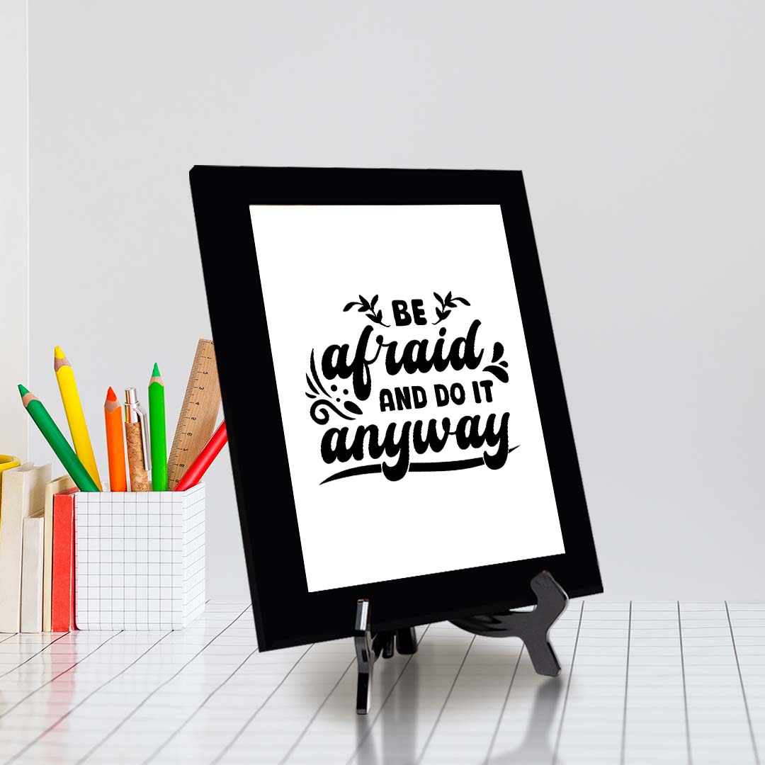 Be Afraid and Do It Anyway Decorative Wall Plaque (Full Color)