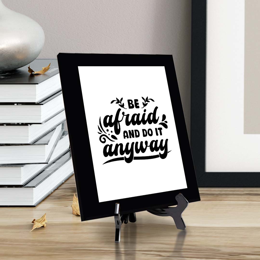 Be Afraid and Do It Anyway Decorative Wall Plaque (Full Color)