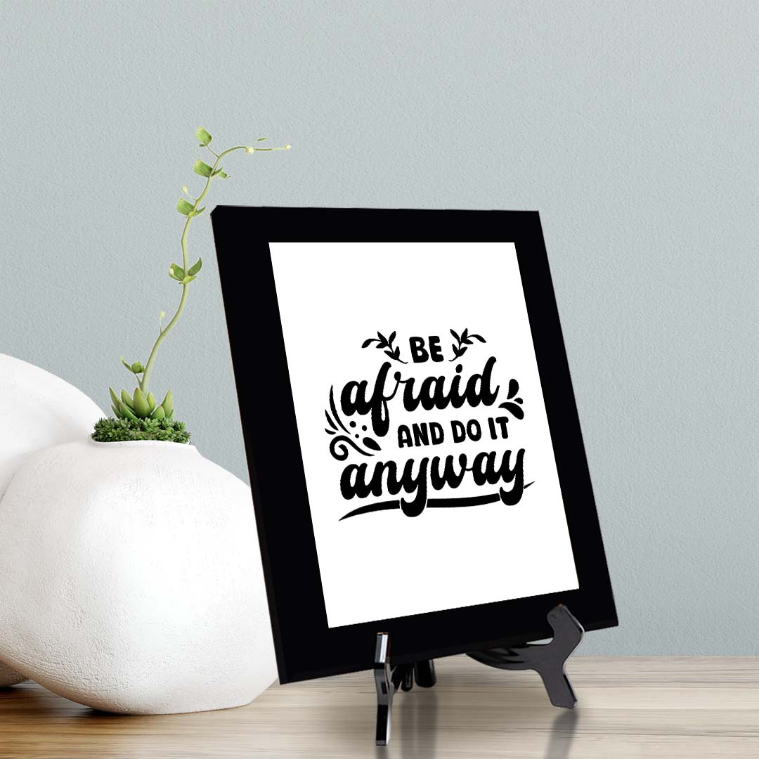Be Afraid and Do It Anyway Decorative Wall Plaque (Full Color)