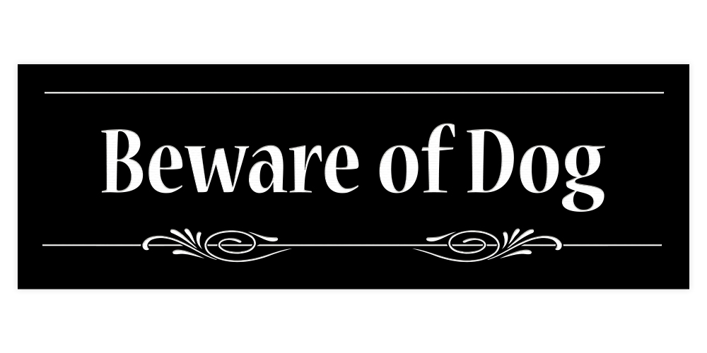 Decorative Beware of Dog Sign - Picture 2 of 16