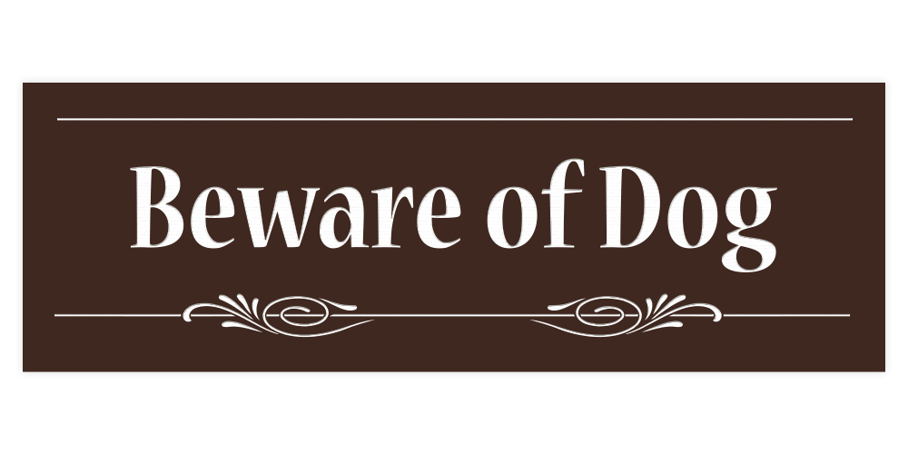 Decorative Beware of Dog Sign - Picture 7 of 16