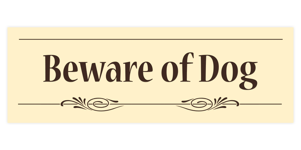 Decorative Beware of Dog Sign - Picture 9 of 16