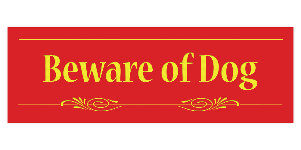 Decorative Beware of Dog Sign - Picture 13 of 16