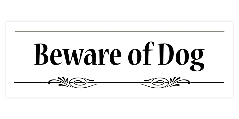 Decorative Beware of Dog Sign - Picture 15 of 16