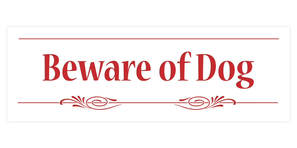 Decorative Beware of Dog Sign - Picture 16 of 16