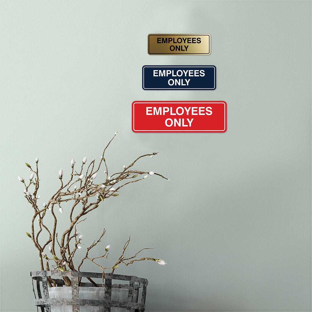 Standard Employees ONLY Sign (Multipacks)