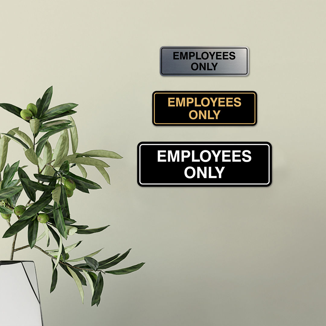Standard Employees ONLY Sign (Multipacks)