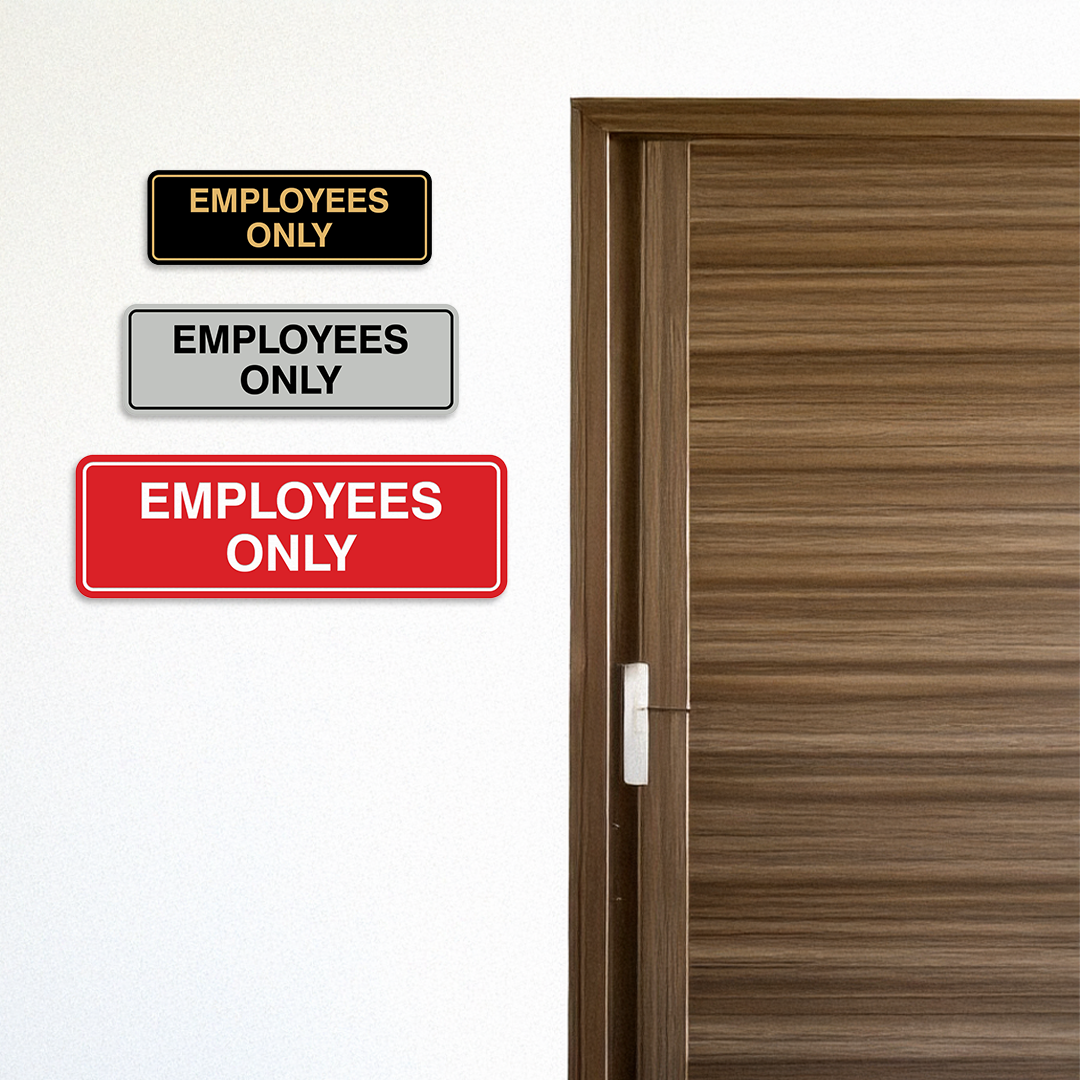 Standard Employees ONLY Sign (Multipacks)