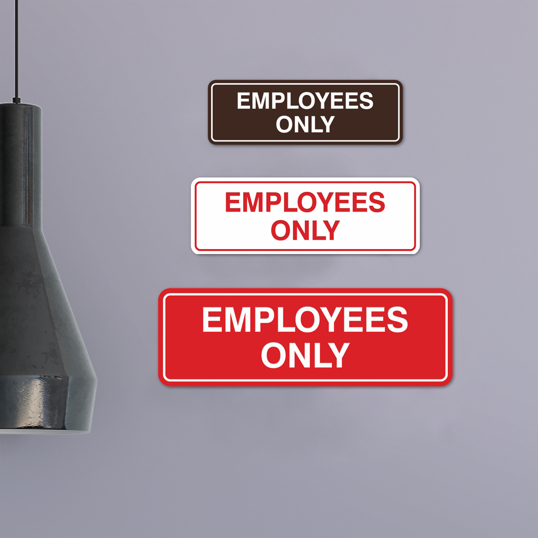 Standard Employees ONLY Sign (Multipacks)