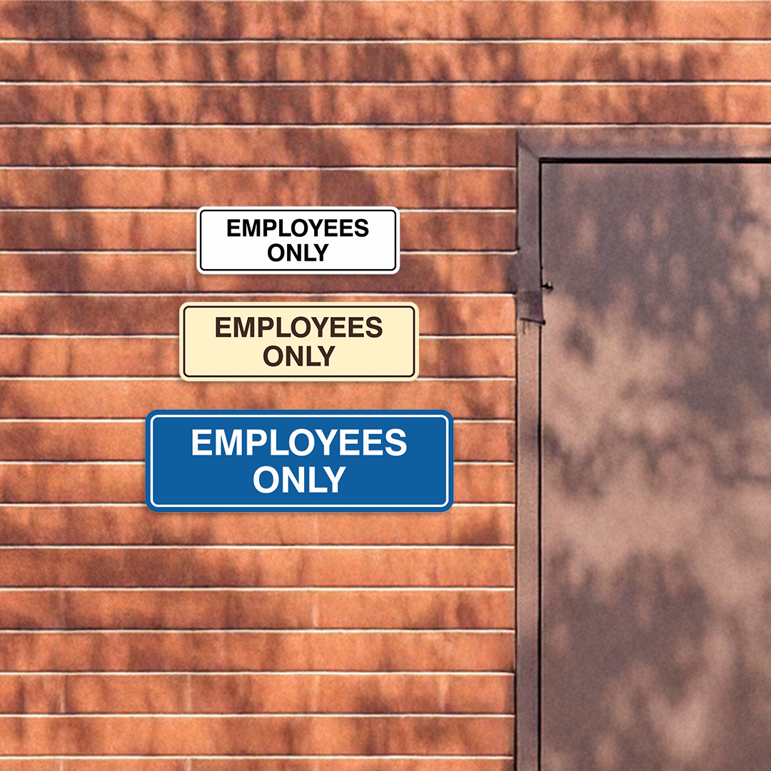 Standard Employees ONLY Sign (Multipacks)