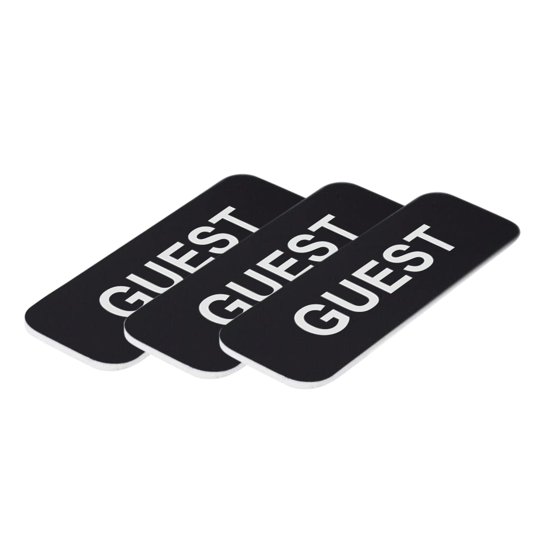 Guest 1 x 3" Name Tag, (3 Pack)