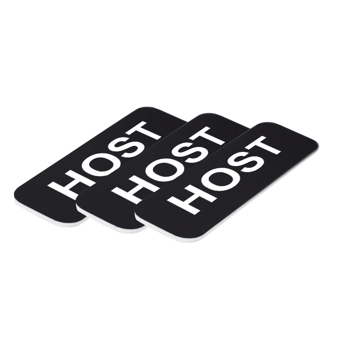 Host 1 x 3" Name Tag (3 Pack)