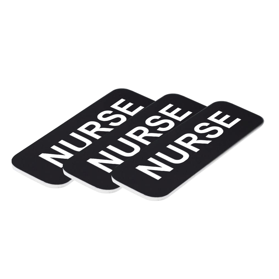Nurse 1 x 3" Name Tag (3 Pack)
