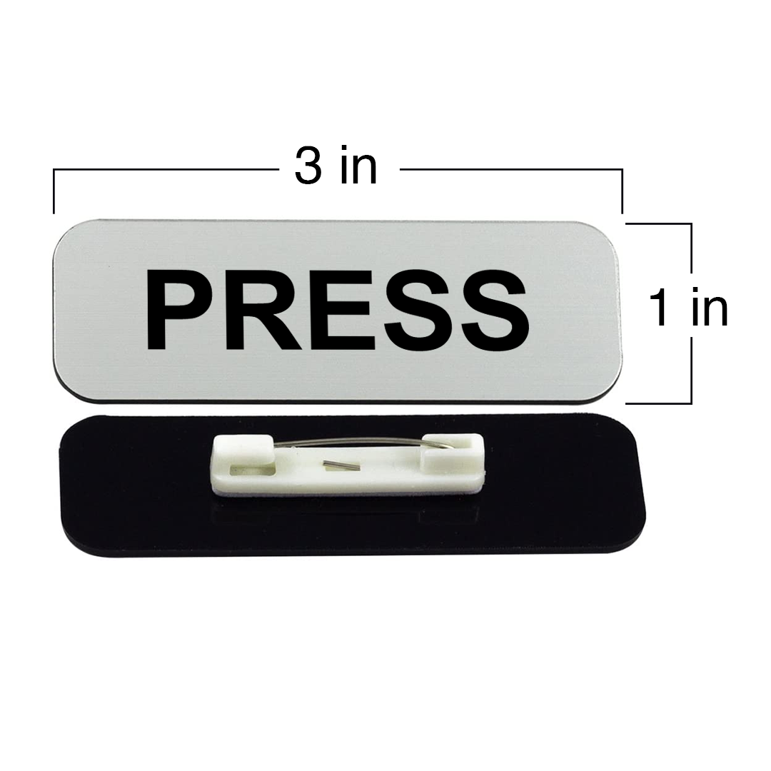 Prensa 1 x 3" Nombre Etiqueta/Insignia, (Paquete de 3) - Imagen 23 de 26