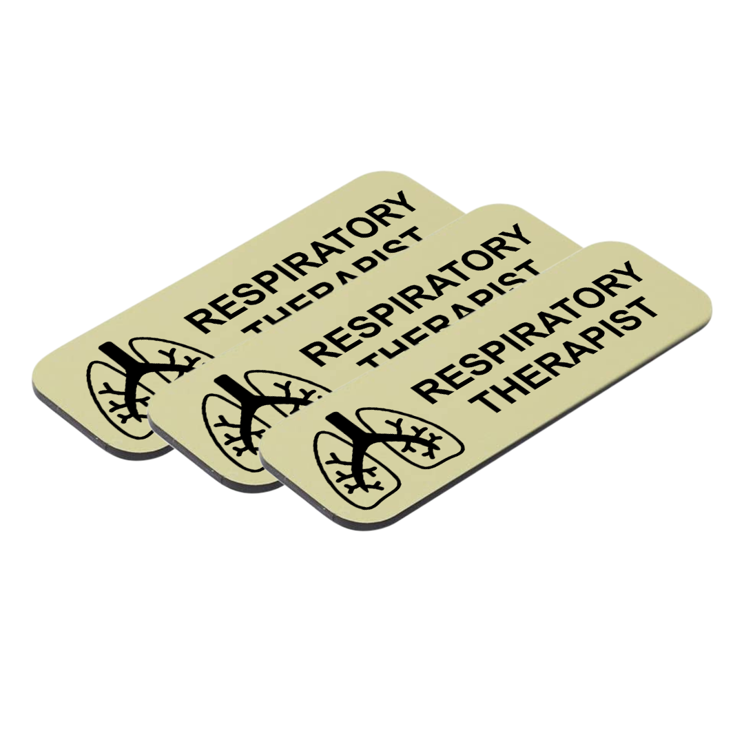 Respiratory Therapist 1″ x 3″ Name Tag/Badge, (3 Pack)