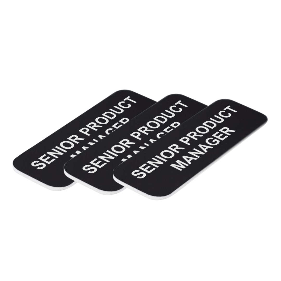 Senior Product Manager 1 x 3" Name Tag/Badge, (3 Pack) - Picture 18 of 19