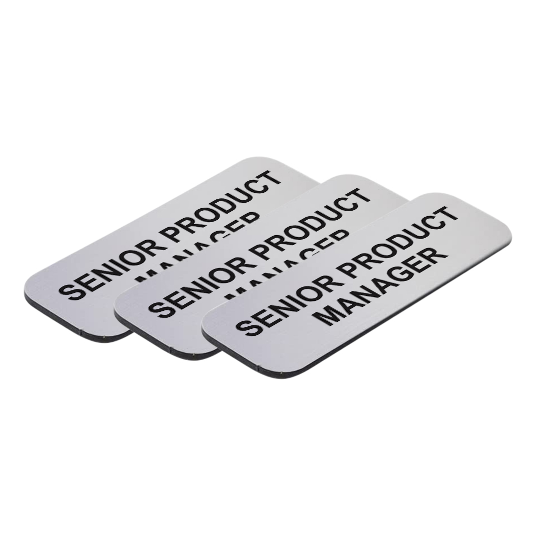 Senior Product Manager 1 x 3" Name Tag/Badge, (3 Pack) - Picture 10 of 19