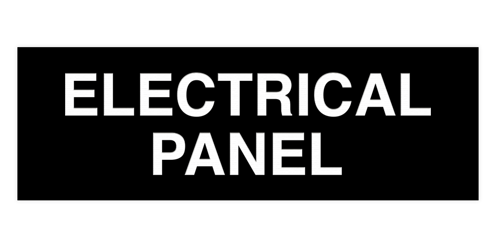 Standard Electrical Panel Sign