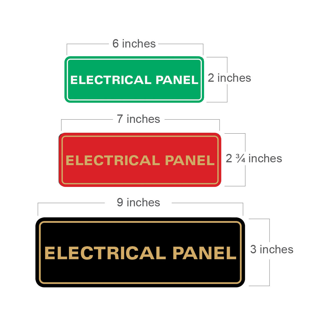 Standard Electrical Panel Sign