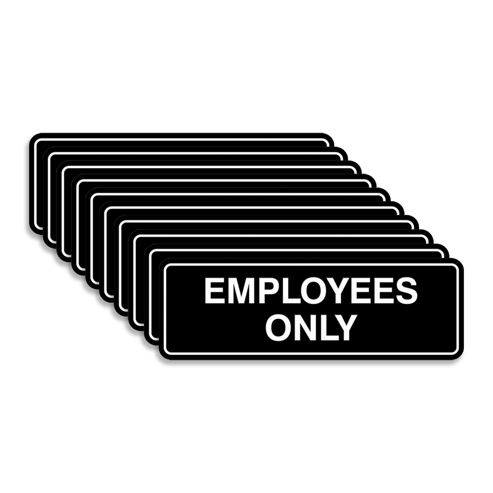 Standard Employees ONLY Sign (Multipacks)