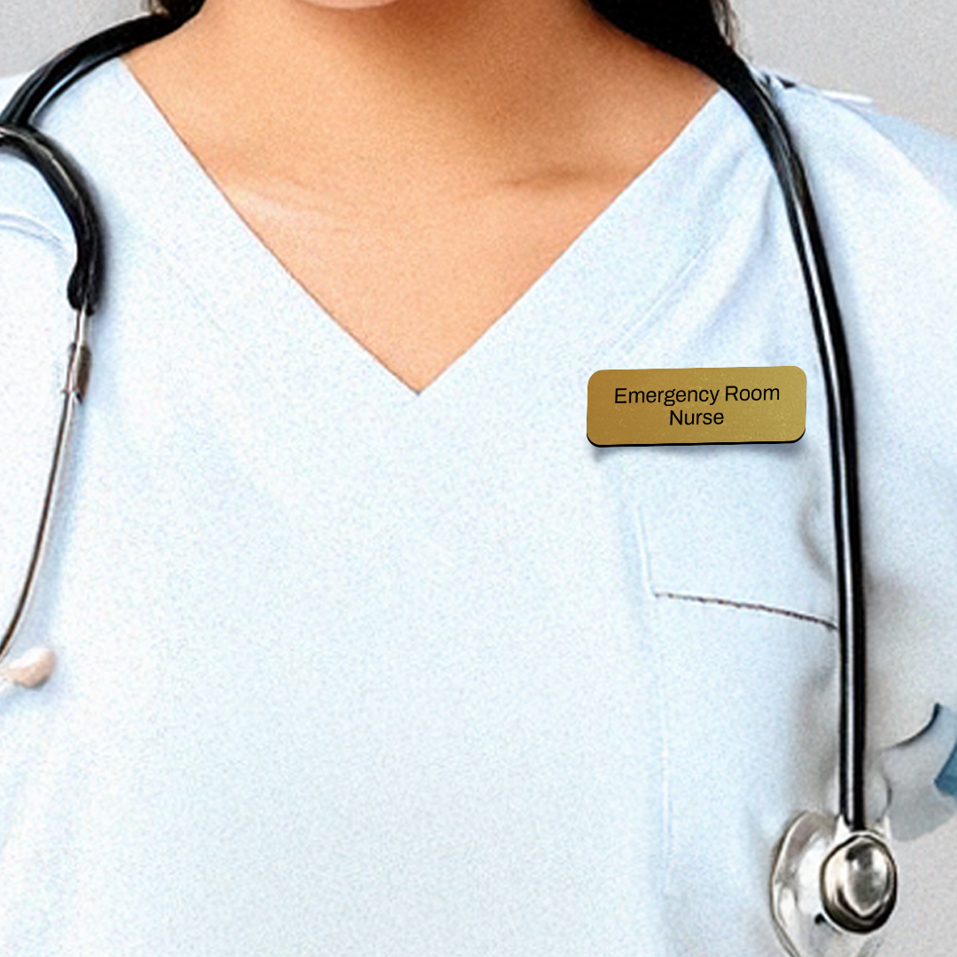 Emergency Room Nurse 1 x 3" Rounded Corner Name Badge
