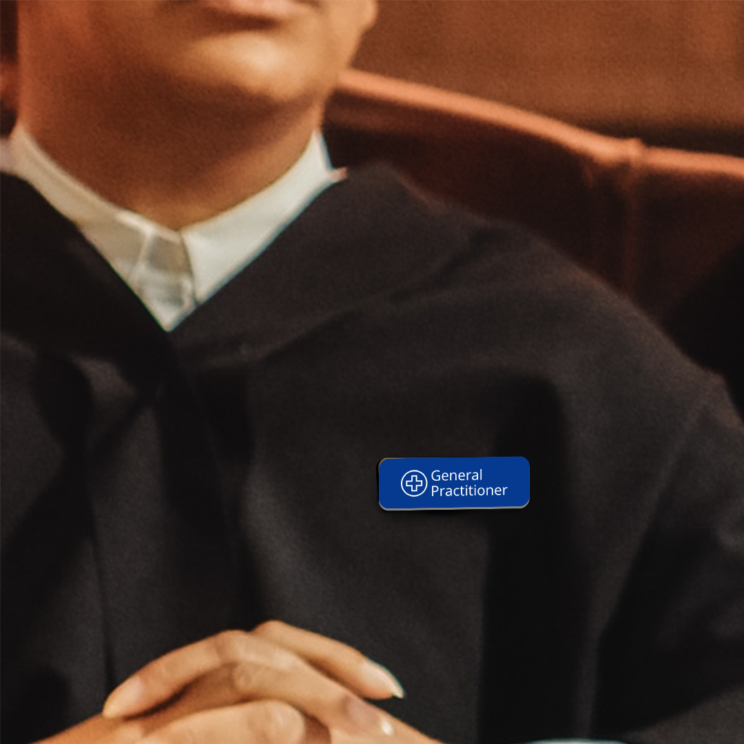General Practitioner 1 x 3" Rounded Corner Name Badge