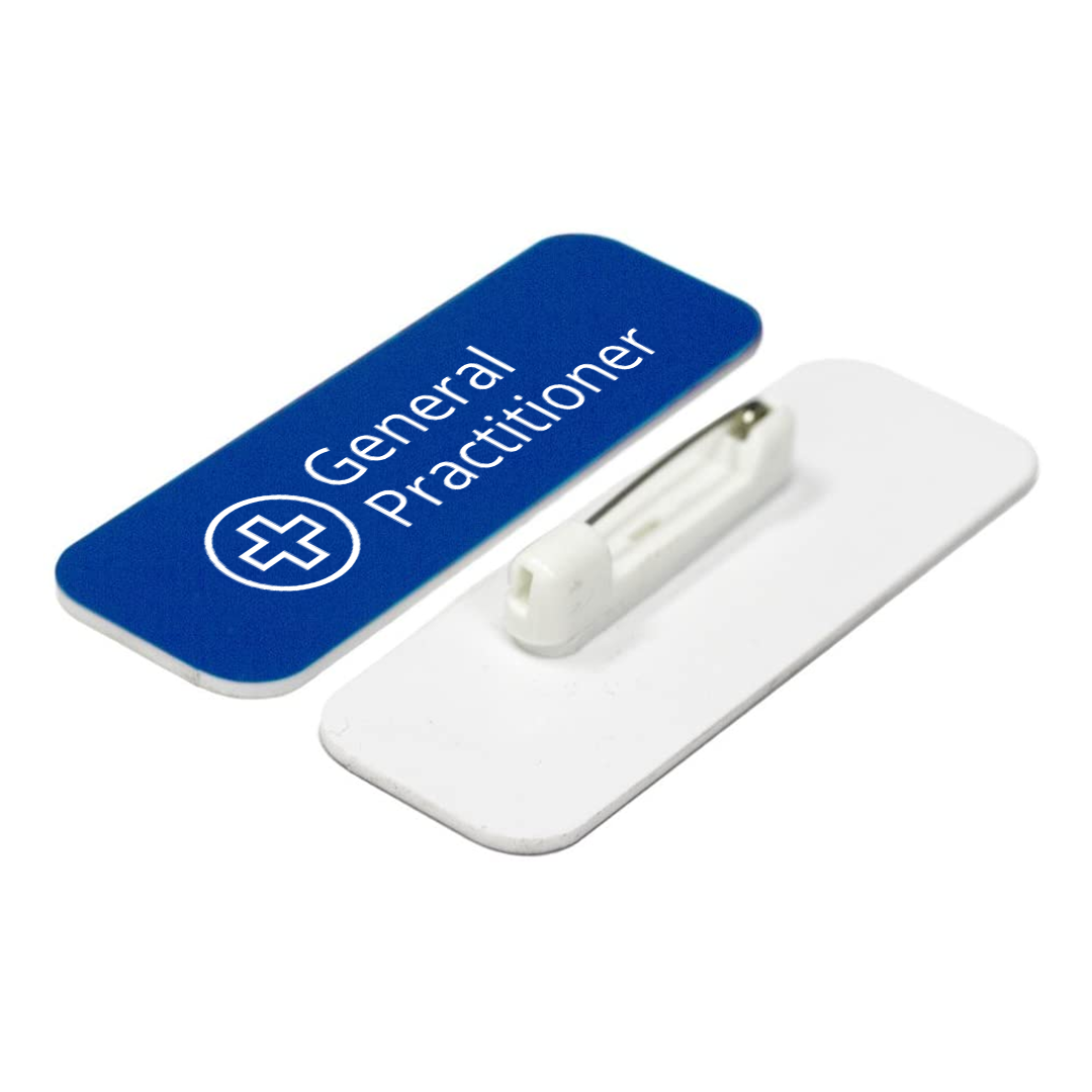 General Practitioner 1 x 3" Rounded Corner Name Badge