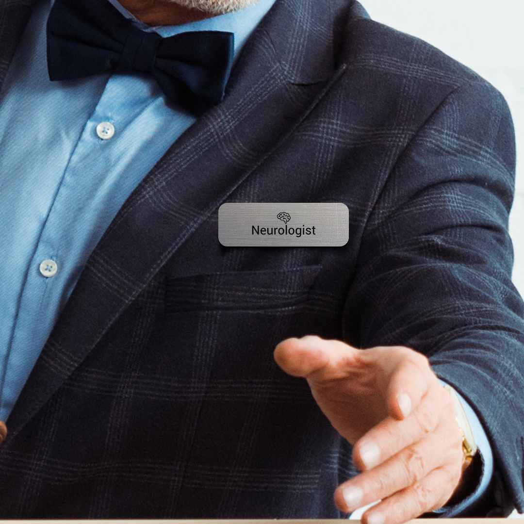 Neurologist 1 x 3" Rounded Corner Name Badge | Medical Specialism Badges