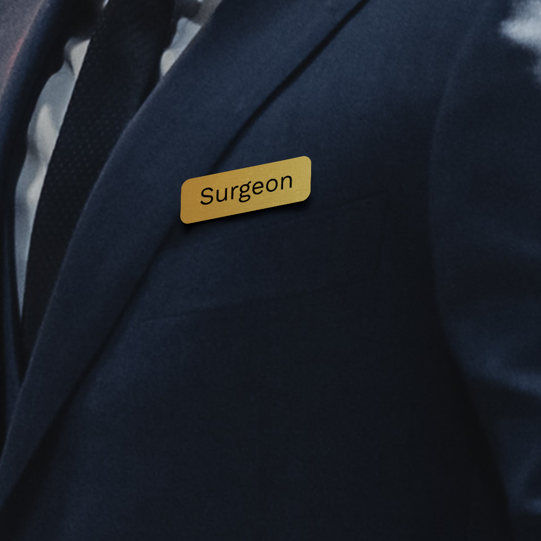 Surgeon 1 x 3" Rounded Corner Name Badge | Medical Specialism Badges