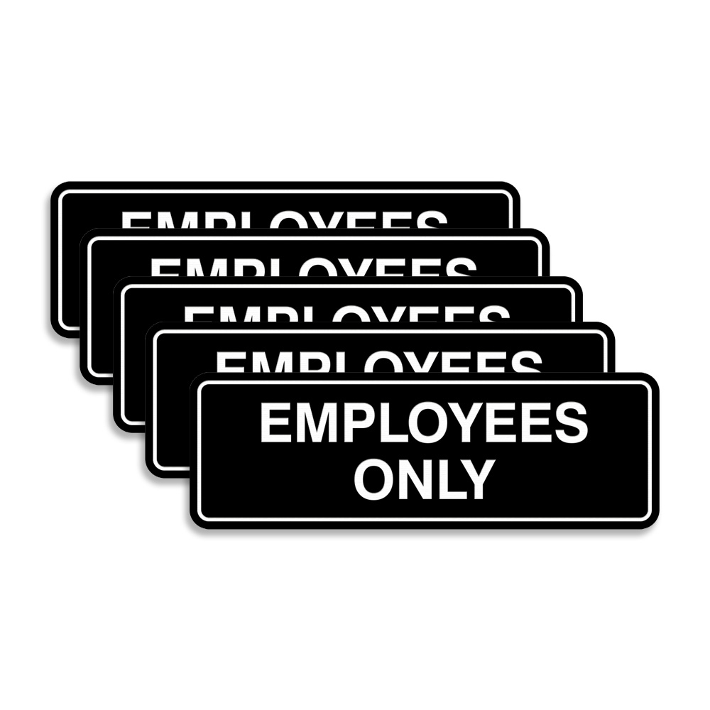 Standard Employees ONLY Sign (Multipacks)