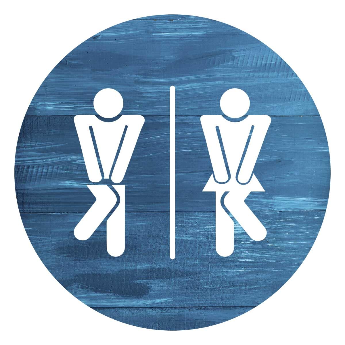 Circle Plus – Fun Restrooms Wall or Door Sign | Fun Restroom Sign