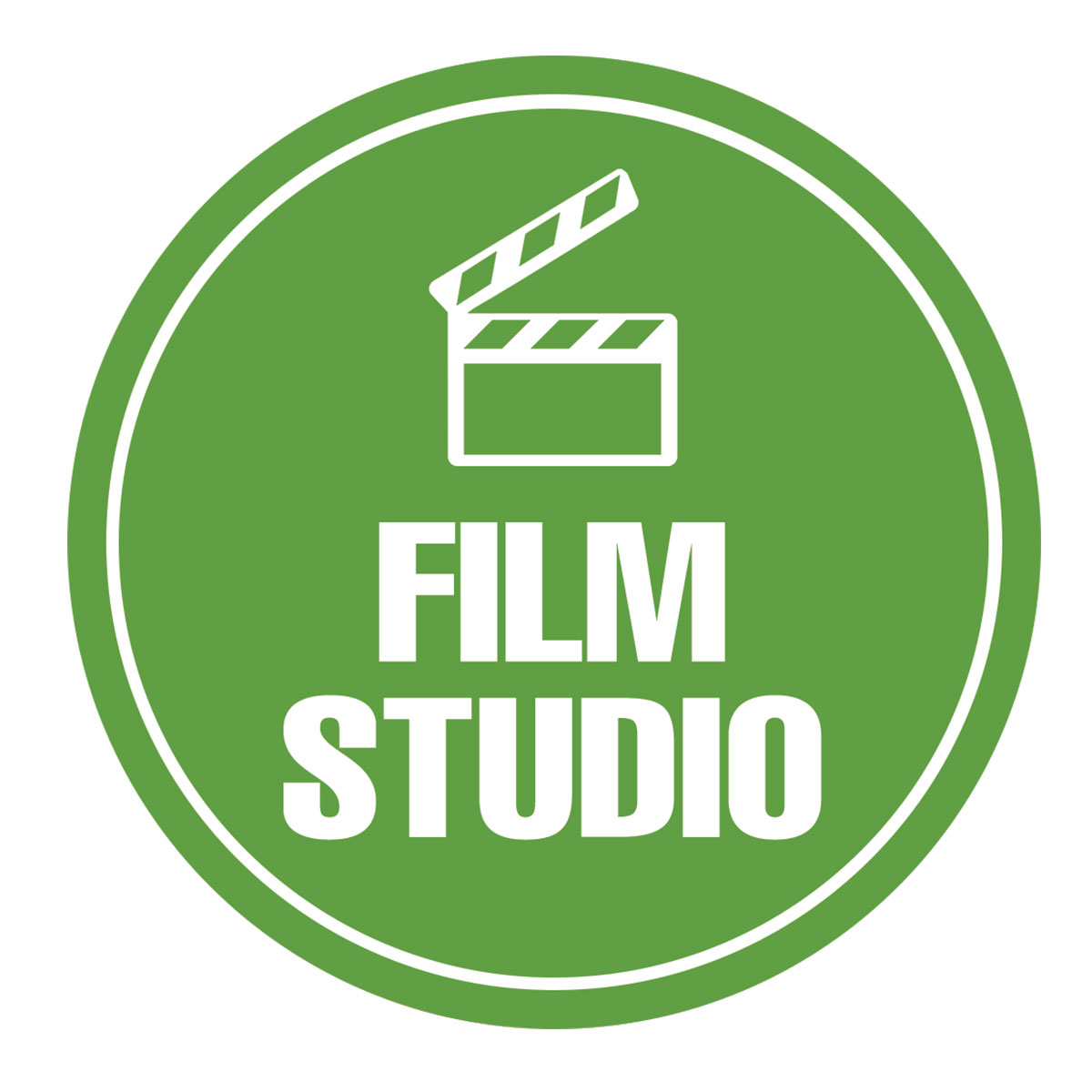 Circle Plus Film Studio Wall or Door Sign | Easy Installation