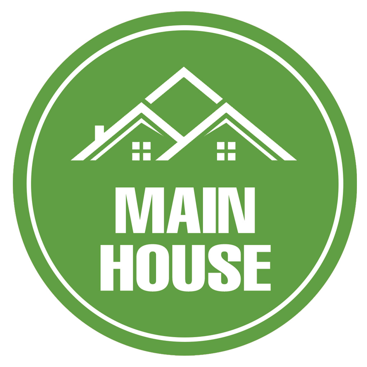 Circle Plus Main House Wall or Door Sign | Easy Installation