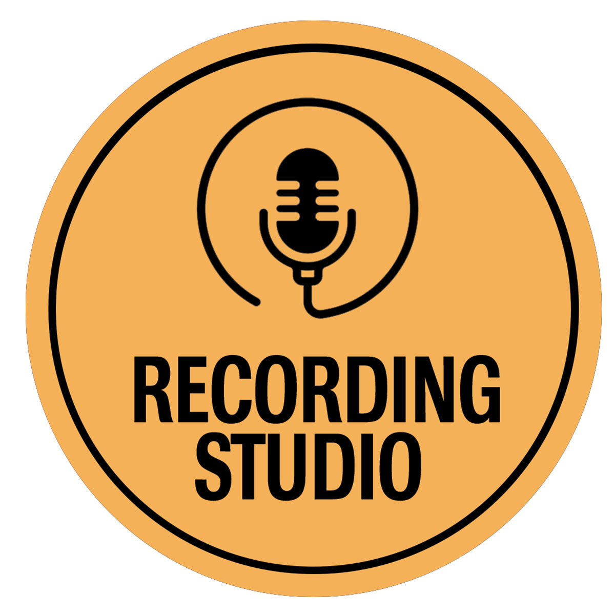 Circle Plus Recording studio Wall or Door Sign | Easy Installation