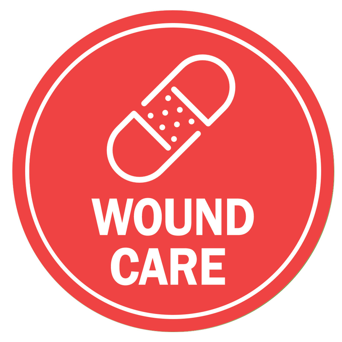 Circle Plus Wound Care Wall or Door Sign | Easy Installation