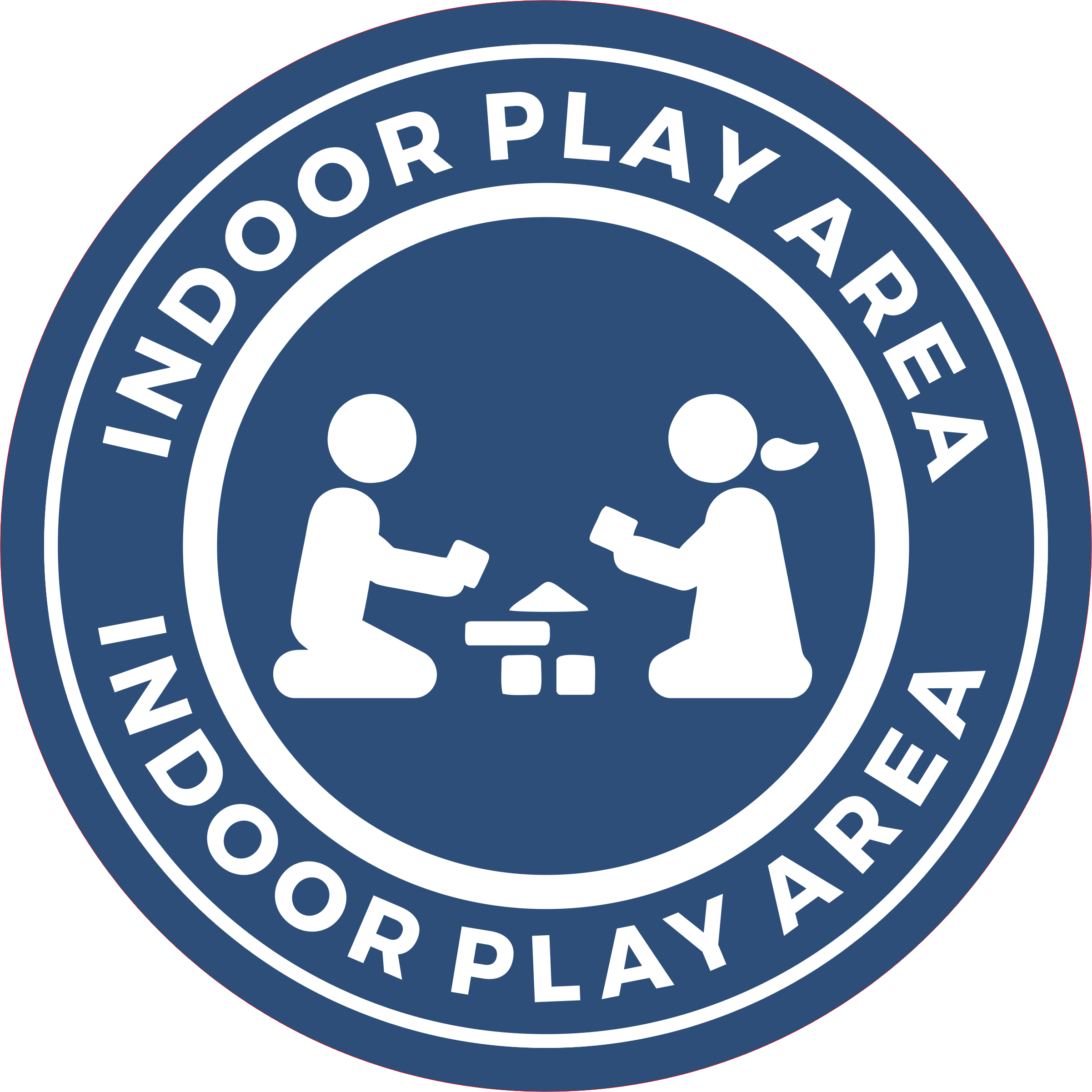 Circle Plus Indoor Play Area Wall or Door Sign | Safety Signs For School