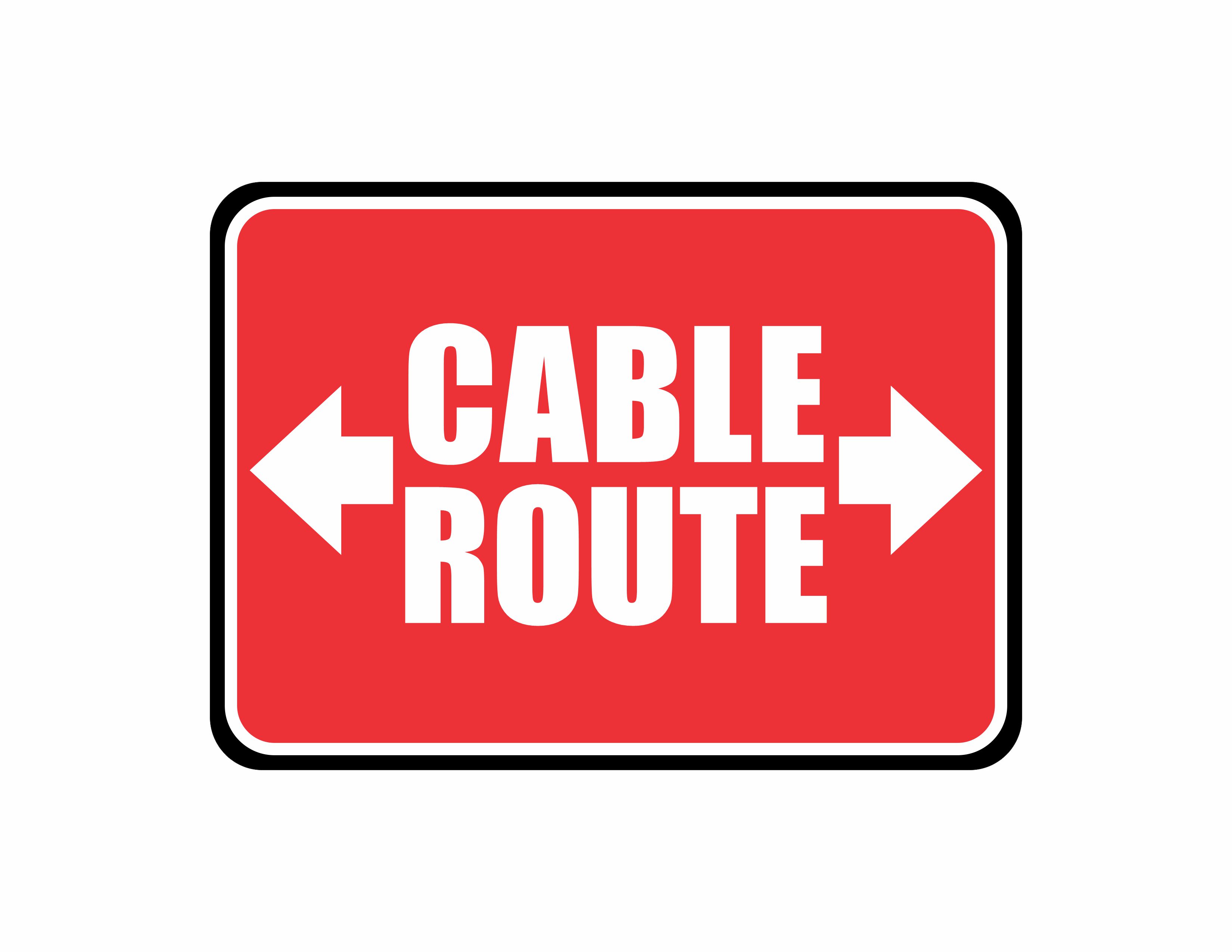 Classic Framed Plus Cable Route Door or Wall Sign | Business Protection
