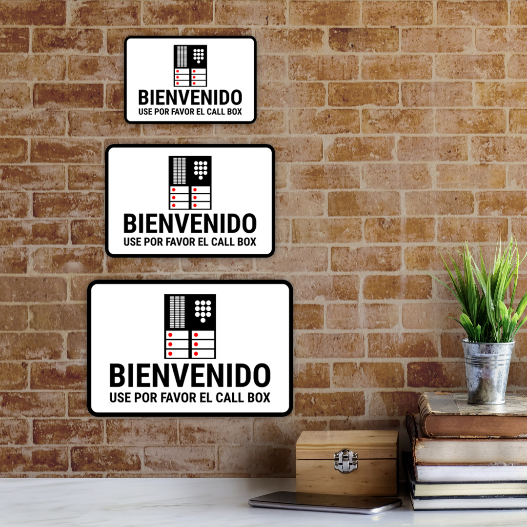 Classic Framed Plus Bienvenido, Use Por Favor El Call Box Door or Wall Sign - Picture 10 of 28