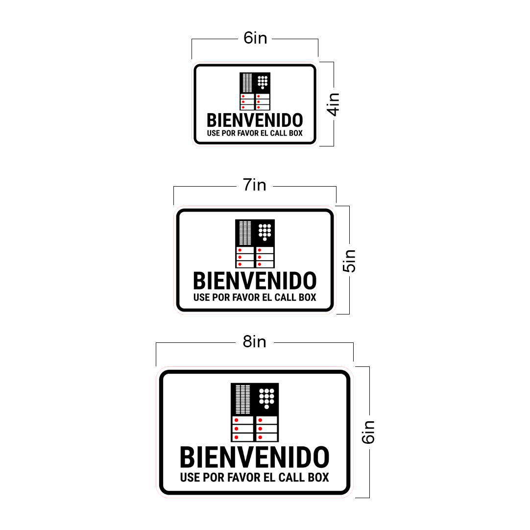 Classic Framed Plus Bienvenido, Use Por Favor El Call Box Door or Wall Sign - Picture 19 of 28