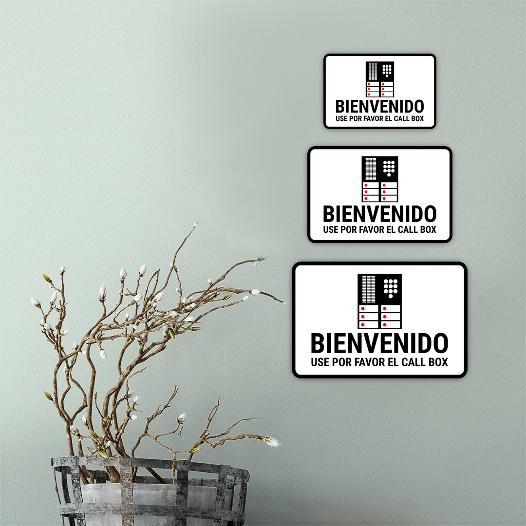 Classic Framed Plus Bienvenido, Use Por Favor El Call Box Door or Wall Sign - Picture 25 of 28