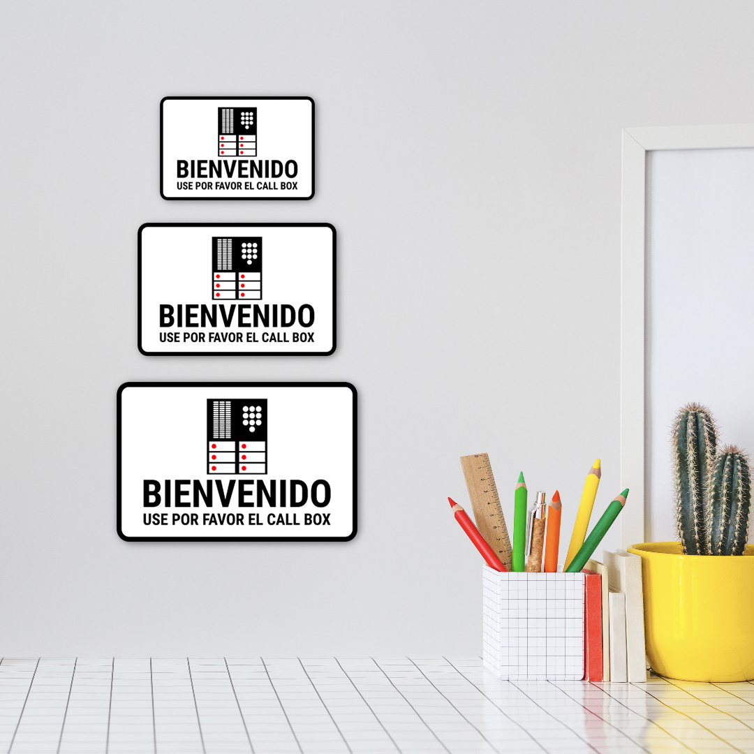 Classic Framed Plus Bienvenido, Use Por Favor El Call Box Door or Wall Sign - Picture 23 of 28