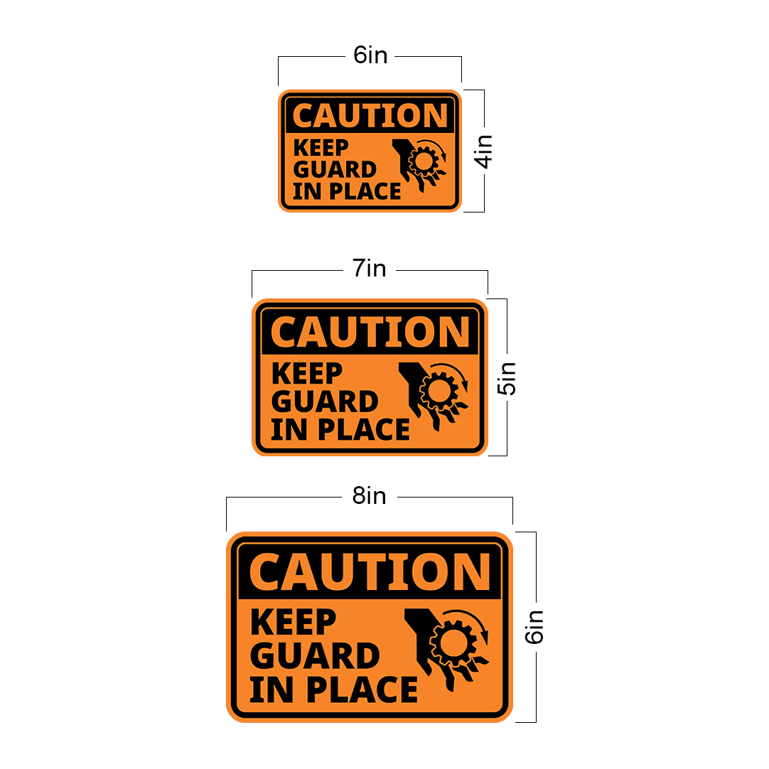 Classic Framed Plus Caution Keep Guard In Place Wall or Door Sign - Picture 17 of 24