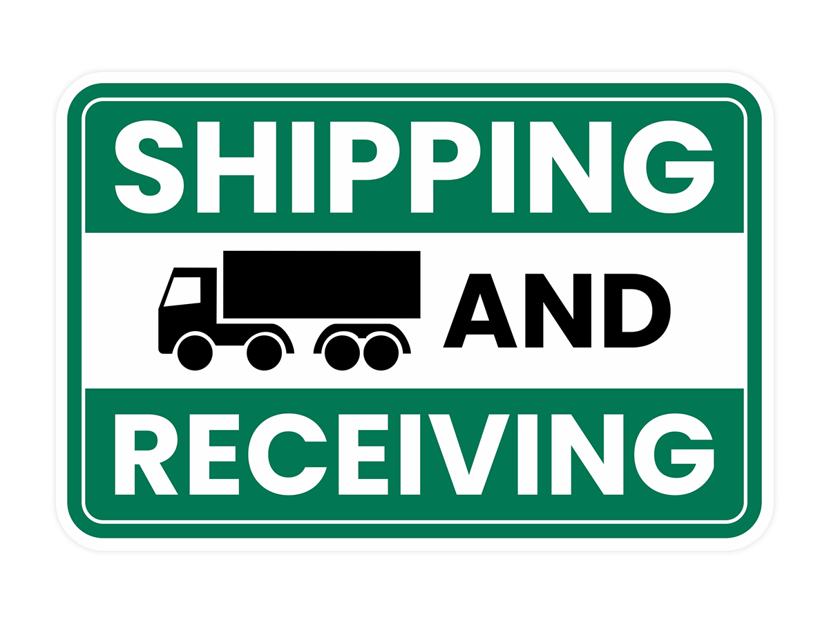 Classic Framed Plus Shipping And Receiving Wall or Door Sign