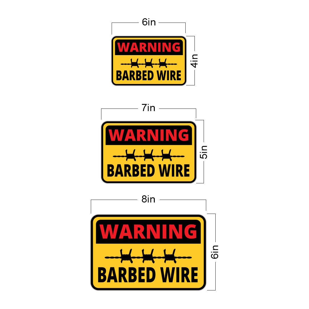 Classic Framed Plus Warning Barbed Wire Wall or Door Sign | Health & Safety - Picture 22 of 32