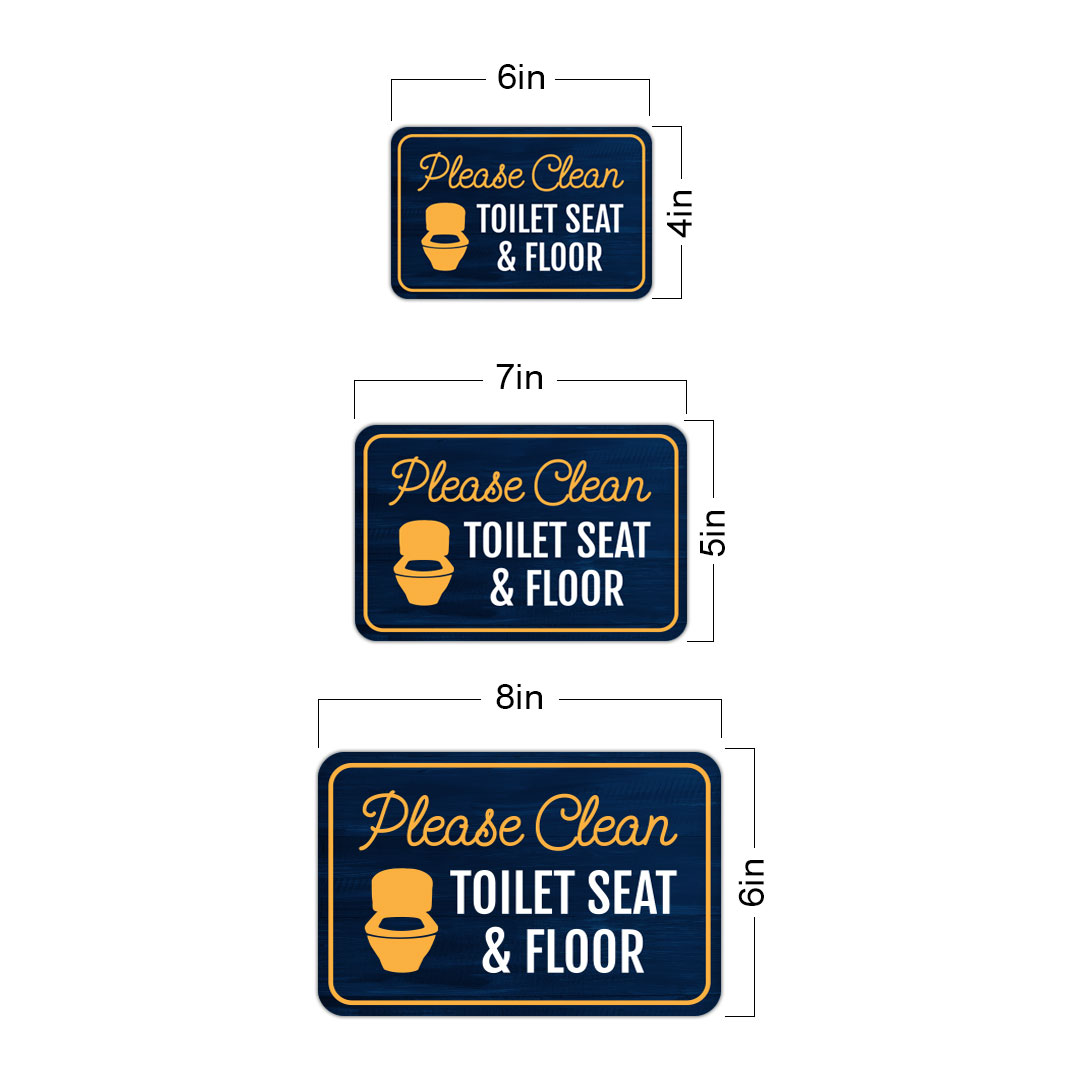 Classic Framed Plus Please Clean Toilet Seat & Floor Wall or Door Sign - Picture 30 of 32