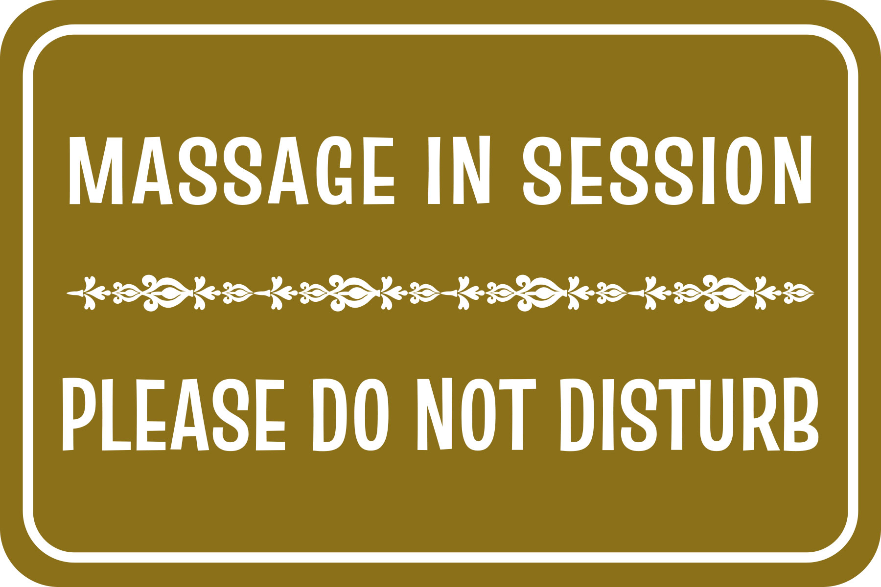 Classic Framed Plus Massage In Session Please Do Not Disturb Door or Wall Sign