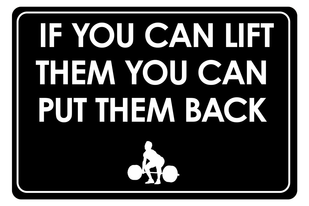 Classic Framed Plus If You Can Lift Them You Can Put Them Back Door or Wall Sign
