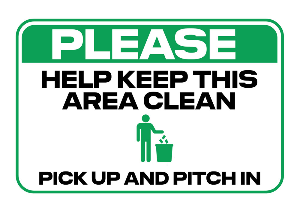 Classic Framed Plus Please Help Keep This Area Clean Pick Up And Pitch In Sign - Picture 19 of 36